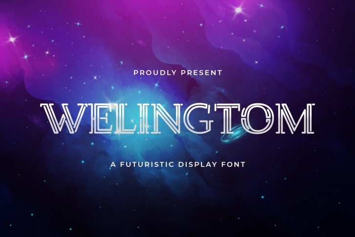 Welingtom - Futuristic Display Font Font Download