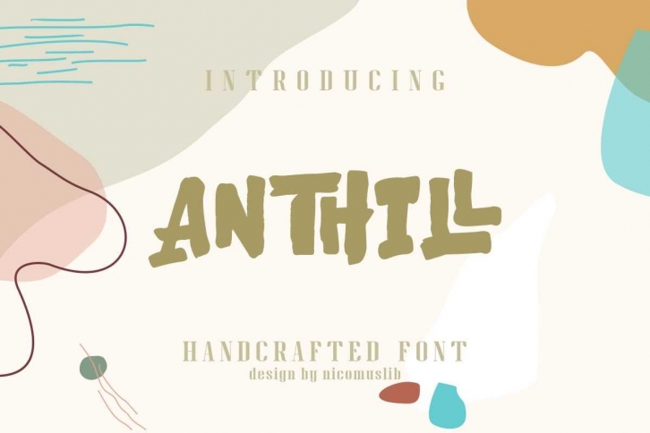 ANTHILL || Natural Hand-Crafted Font Download