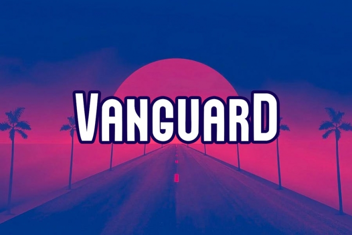 VANGUARD - Unique Neo-Retro Display Typeface Font Download