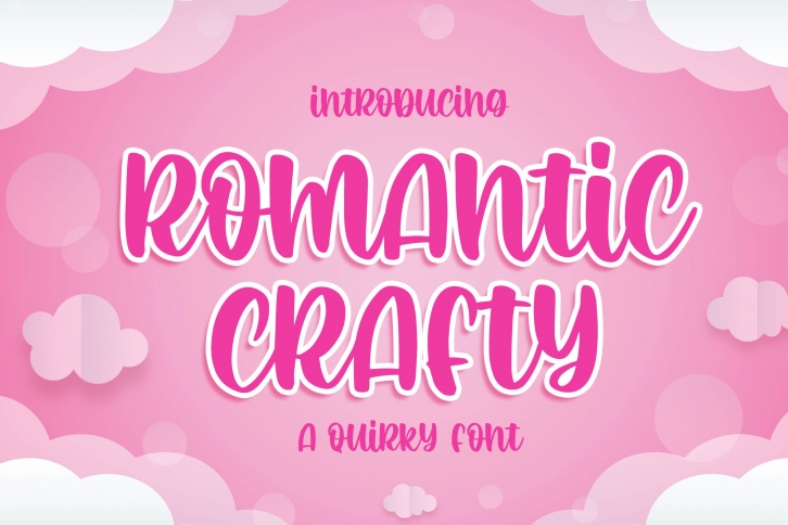 Romantic Crafty - a Quirky Font Font Download