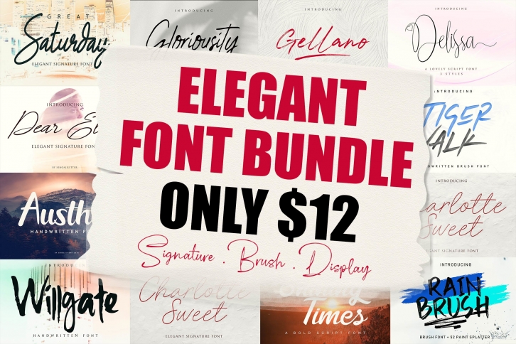Elegant Font Bundle Font Download