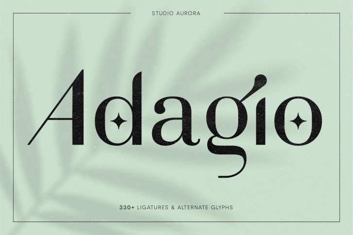 Adagio Decorative Ligature Font Duo Font Download