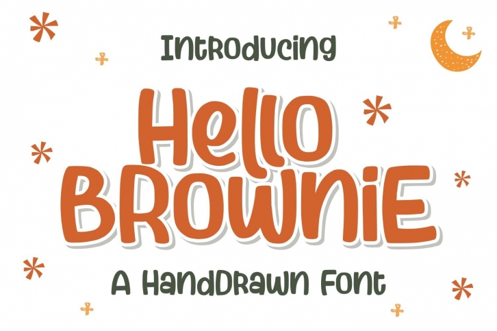 Hello Brownie - a Handdrawn Font Font Download