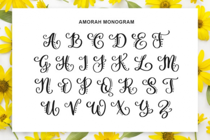 Amorah Monogram Font Download