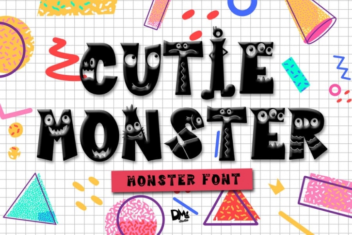 Cutie Monster - Monster Font Font Download