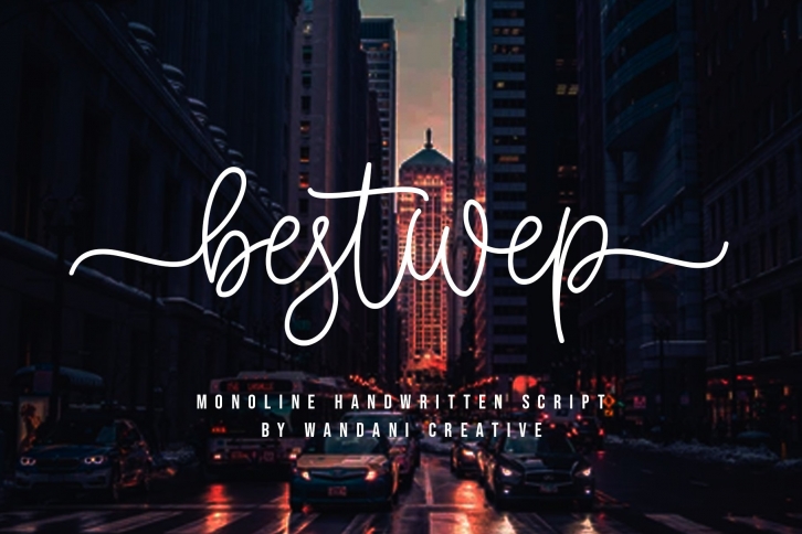 Bestwep | Monoline Handwritten Script Font Download
