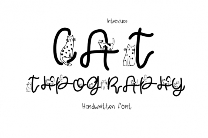 Cat Typography Font Download