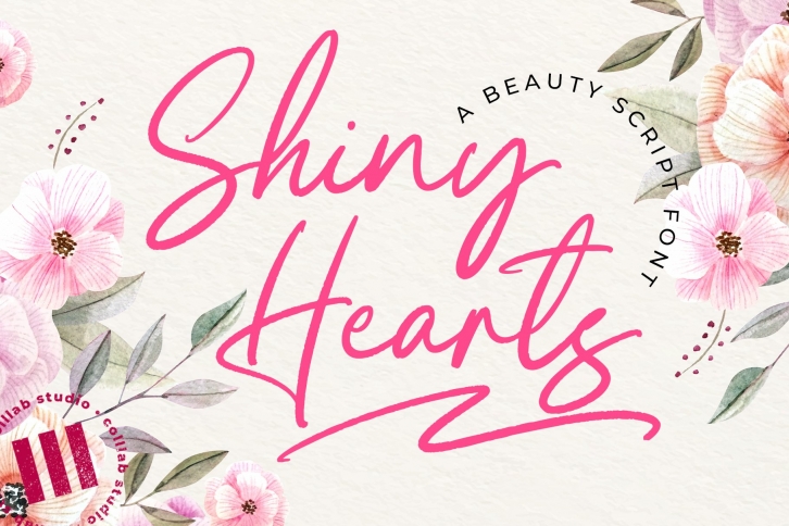 Shiny Hearts - A Beauty Script Font Font Download