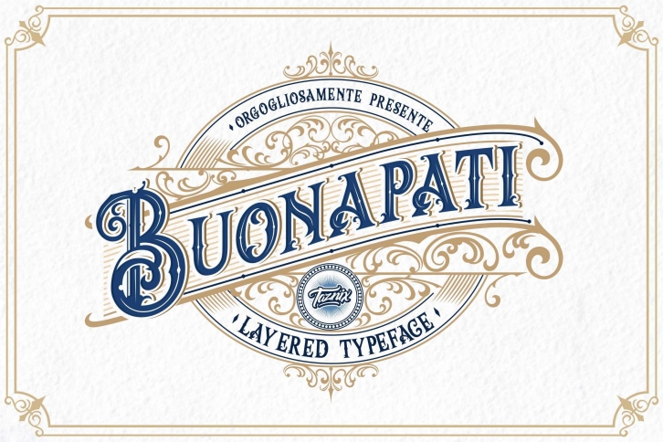 Buonapati Vintage Layered Extra Font Download