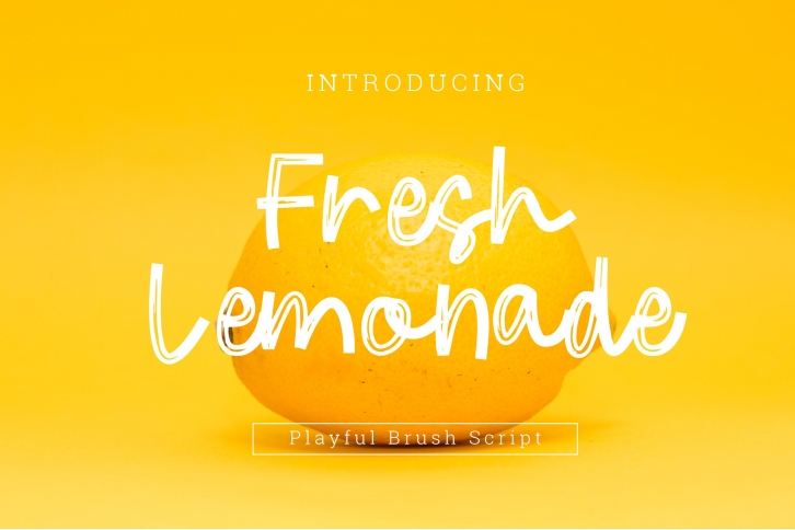 Fresh Lemonade Brush Playful Font Script Font Download