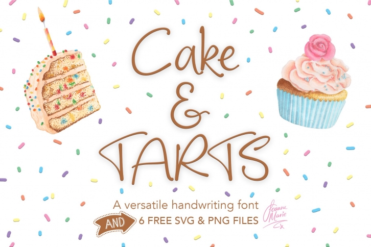 Cake and Tarts cute Handwriting font Font Download
