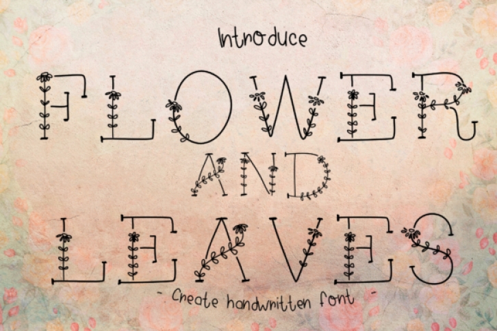 Flower and Leaves Font Download