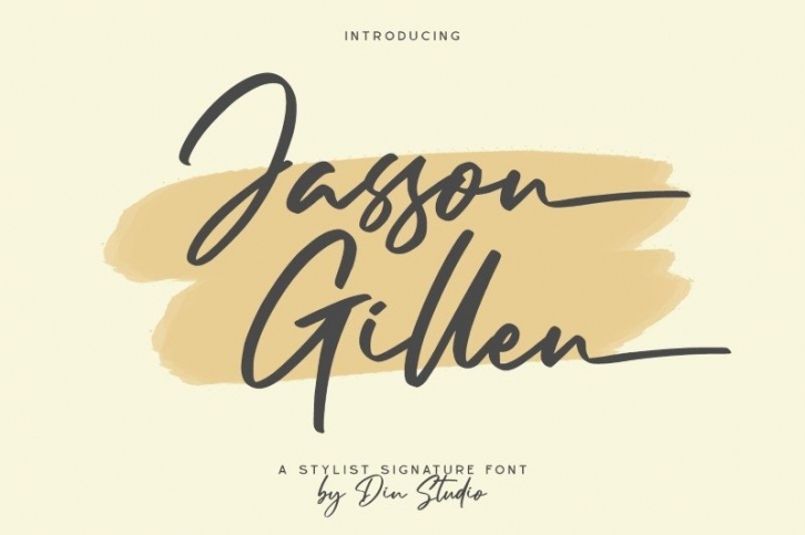 Jasson Gillen- Stylish Signature Font Font Download
