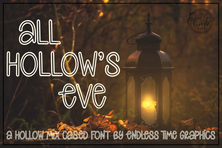 All Hollows Eve - A Spooky Hollow Mix-Cased Font Font Download