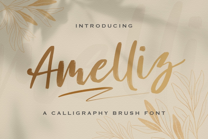 Amelliz - Calligraphy Brush Font Font Download