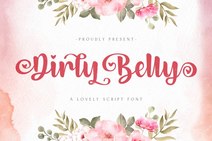 Dirly Belly - Lovely Calligraphy Font Font Download