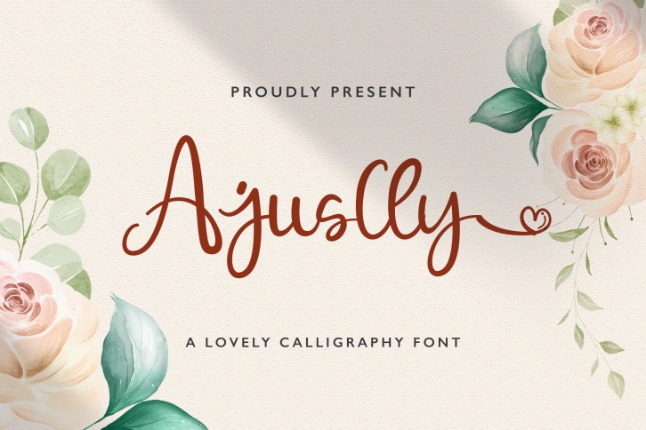 Ajuslly - Modern Calligraphy Font Font Download