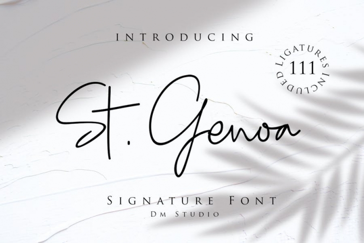 St. Genoa - Luxury Signature Font Font Download