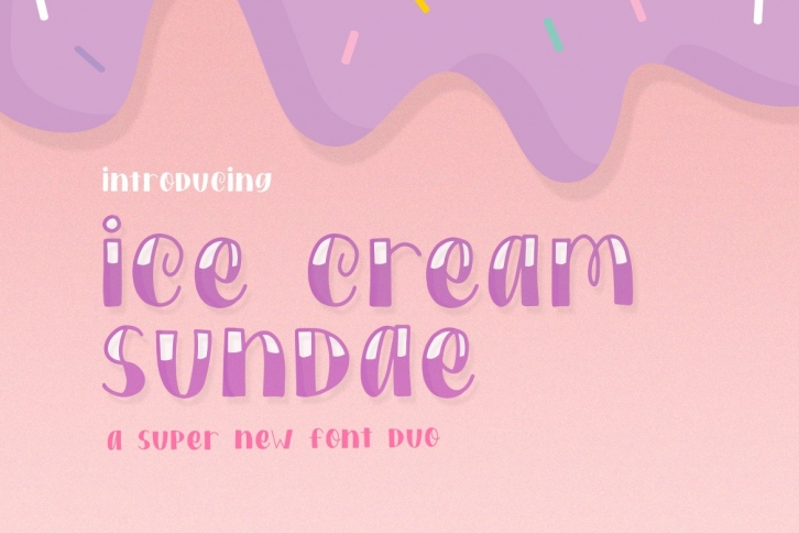 Ice Cream Sundae Font Duo Font Download