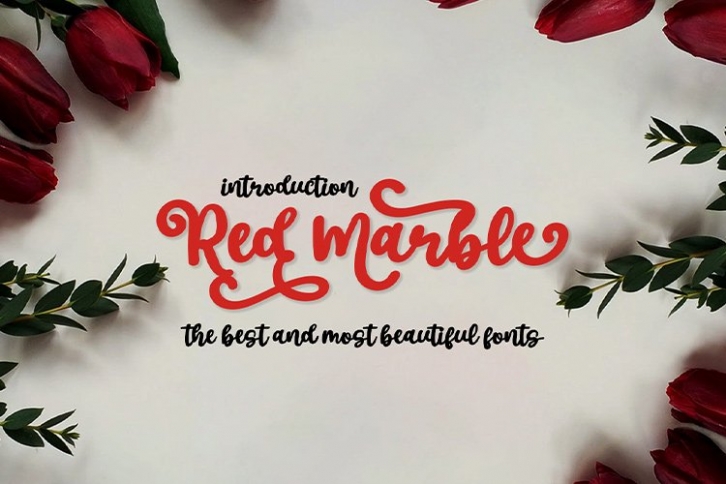 Red Marble || Beautiful Handwriting Font Download