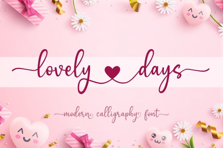Lovely Days - Beautiful Script Font Font Download