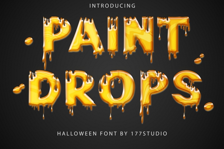 Paint Drops Halloween Font Font Download