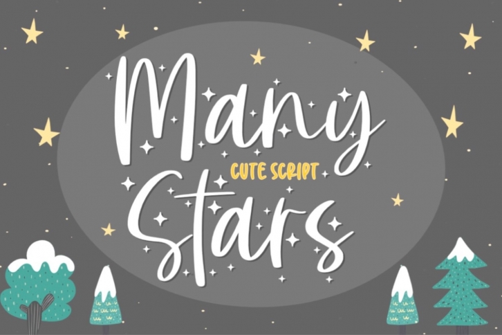 Many Stars - Cute Script Font Download