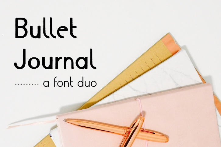Script Font Duo Bullet Journal Font | Modern Scrapbooking Font Download