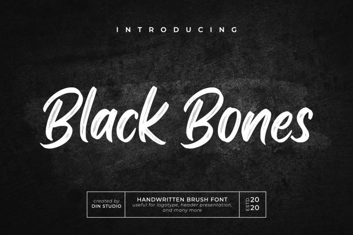 Black Bones-Brush Font Font Download