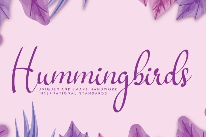 Hummingbirds Font Download