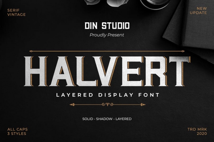 Halvert-Layered Display Font Font Download