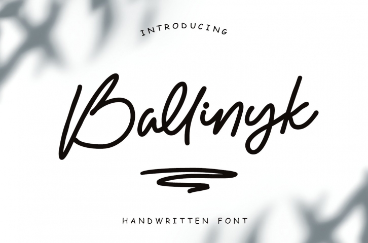 Ballinyk - Handwritten Font Font Download