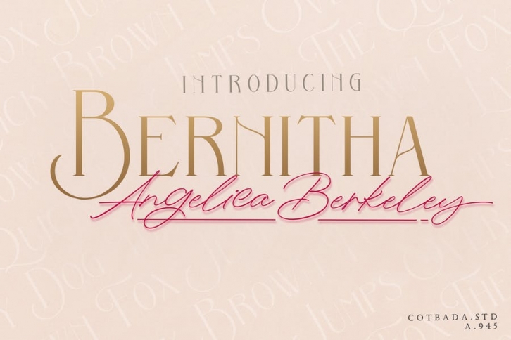 Bernitha Angelica Berkeley Font Download