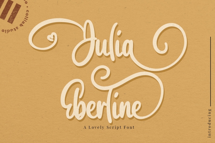 Julia Eberline - A Lovely Script Font Font Download