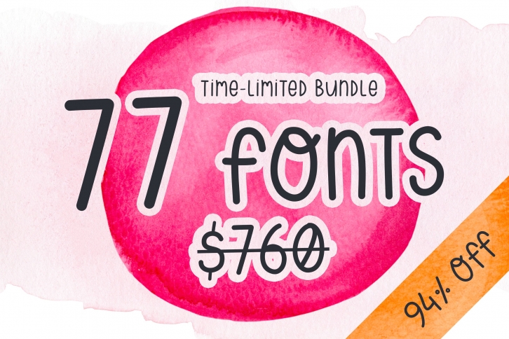 77 fonts - Bundle - time-limited Font Download