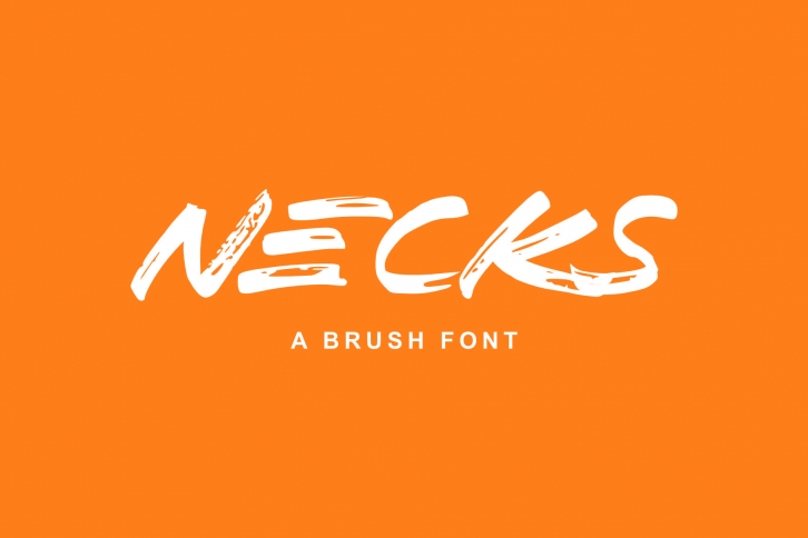 NECKS A BRUSH FONT Font Download