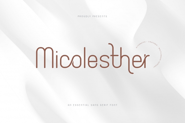 Micolesther Ligature Sans Serif Font Download