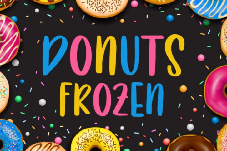 Donuts Frozen Font Download
