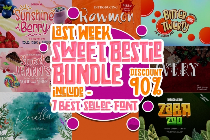 Sweet Bestie Bundle Of The Week Font Download
