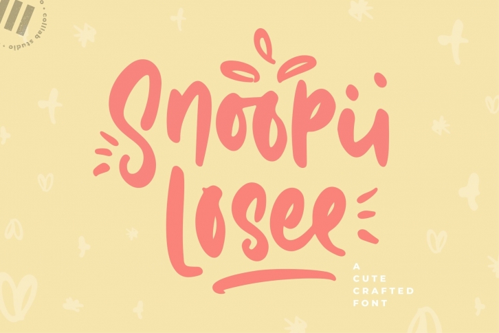 Snoopii Losee - A Cute Crafted Font Font Download
