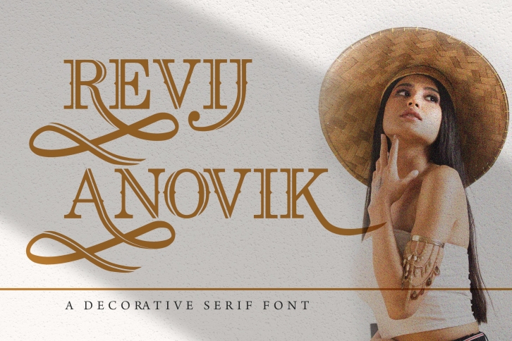 Revij Anovik - Decorative Serif Font Font Download