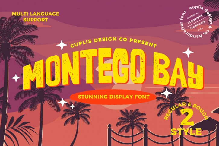 Montego Bay a Stunning Display Typeface Font Font Download