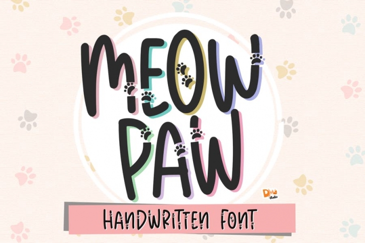 Meow Paw - Cat Paw Font Font Download