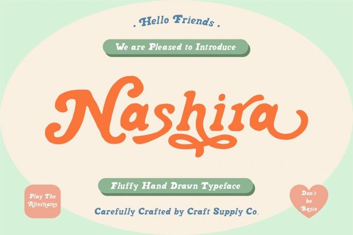 Nashira - Fluffy Hand Drawn Typeface Font Download