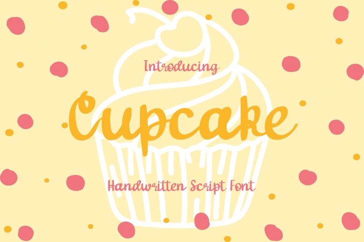 Cupcake - Handwritten script font Font Download