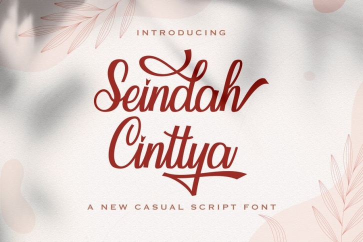 Seindah Cinttya - Casual Script Font Font Download