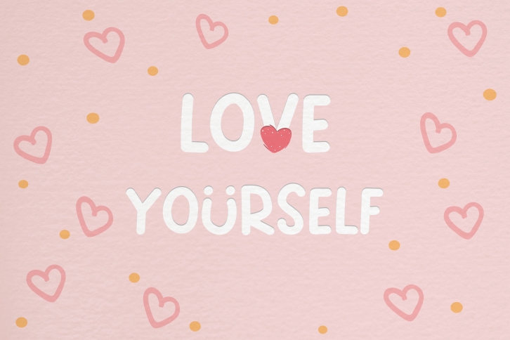 Love Yourself - A Cute Smiley Handwritten Font Font Download