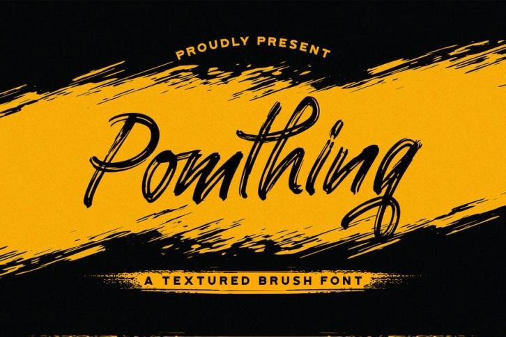Pomthinq - Brush Script Font Font Download