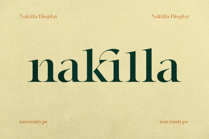 Nakilla Display Font Download