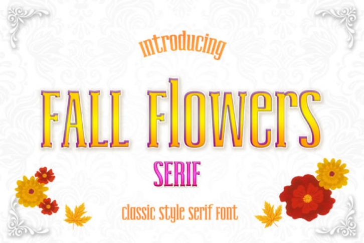 Fall Flowers Font Download
